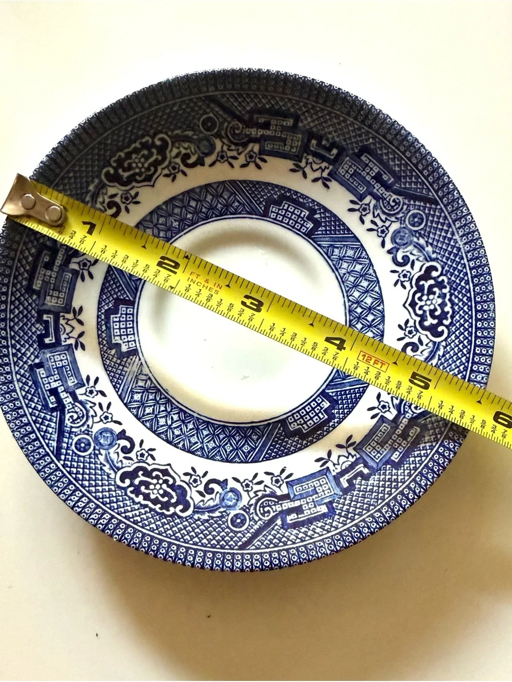 Vintage Churchill Blue Willow saucer made in England